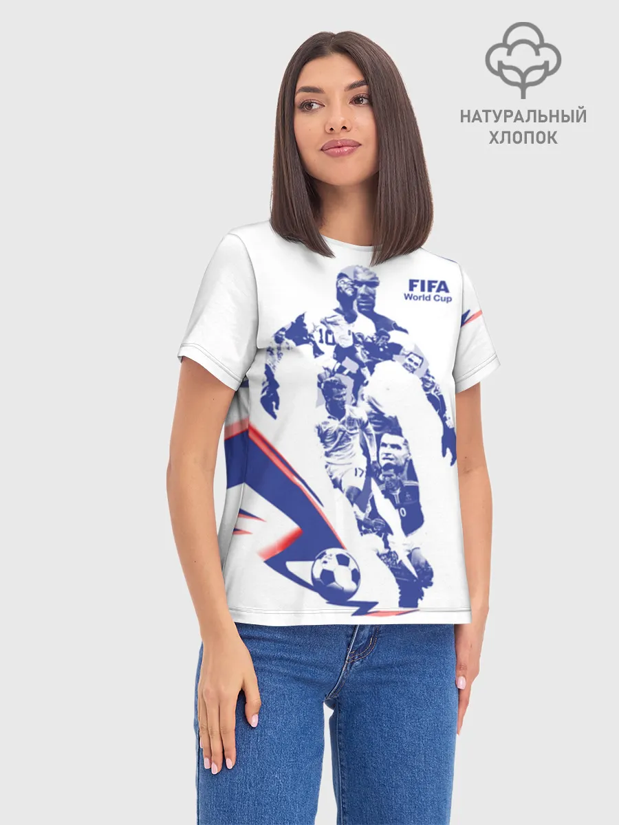 Женская базовая футболка хлопок / Fifa World