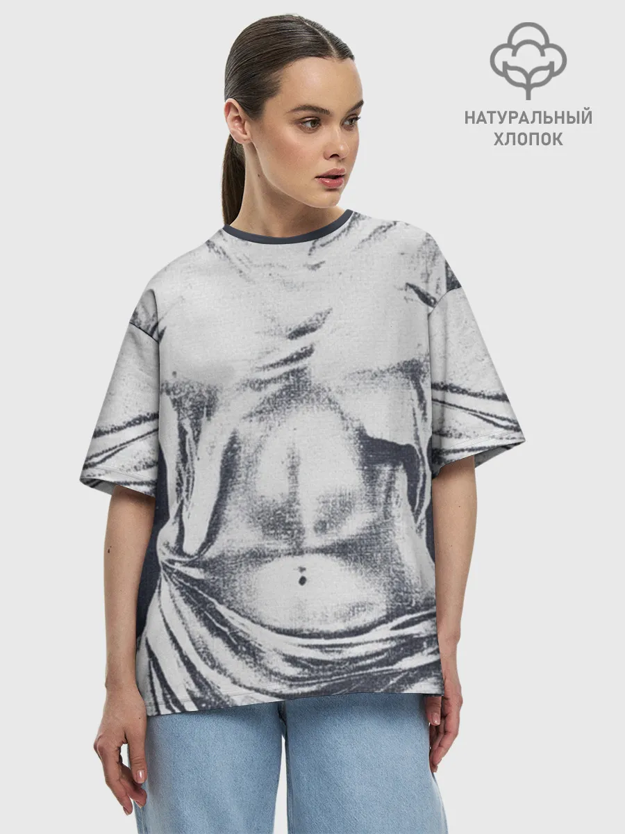 Женская футболка оверсайз хлопок / Body Lines