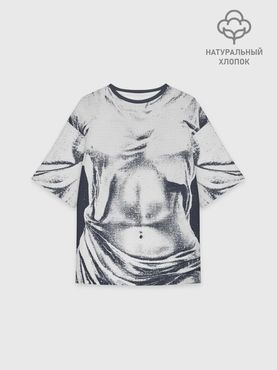 Женская футболка оверсайз хлопок / Body Lines