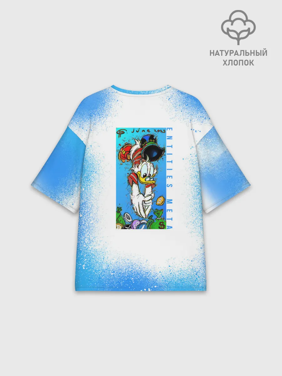 Женская футболка оверсайз хлопок / Скрудж Макдак