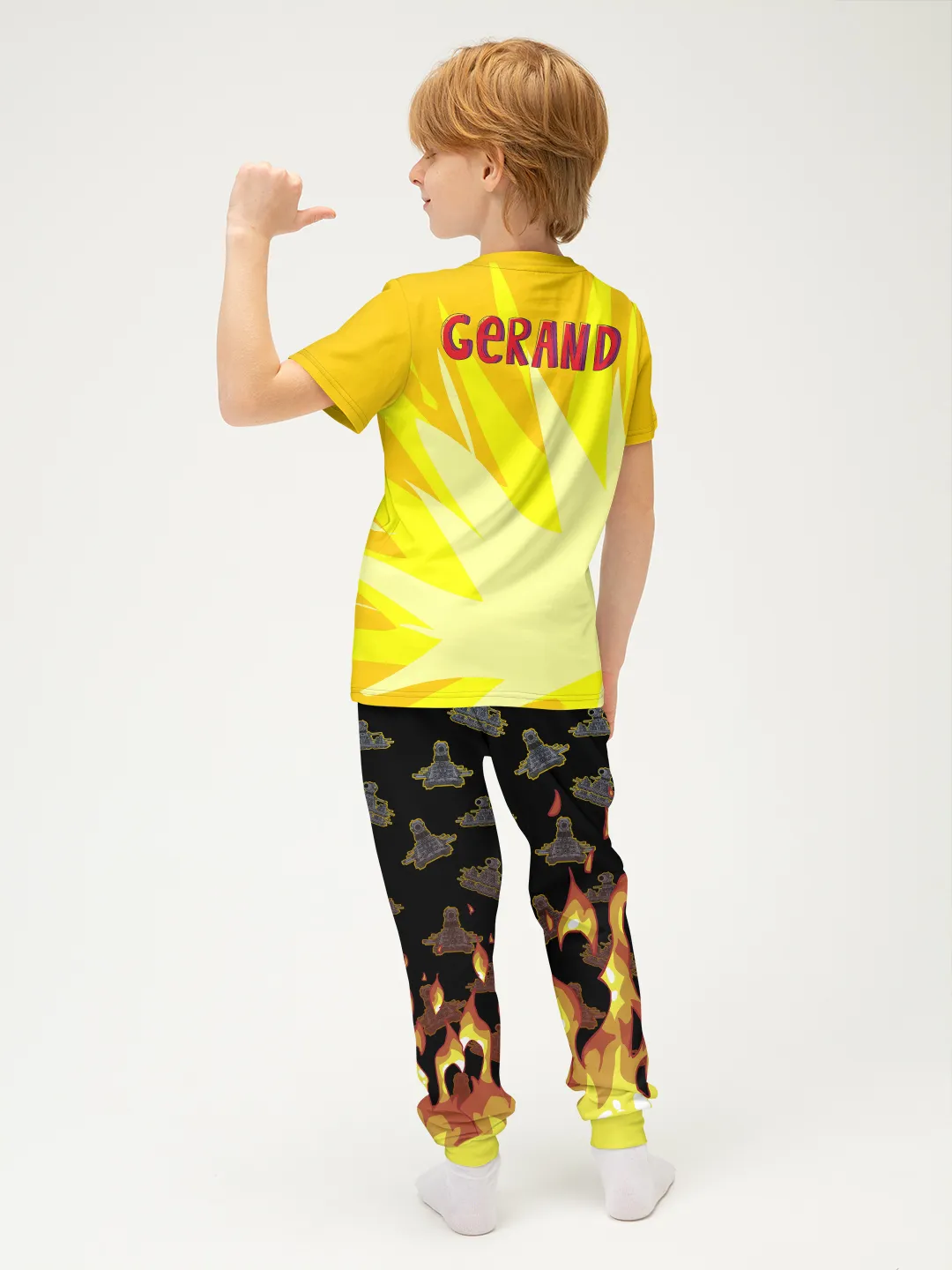 Детская пижама с брюками хлопок / Карл 44