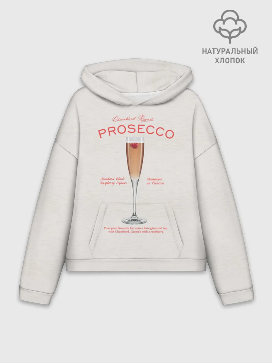 Худи женский оверсайз хлопок / Prosecco