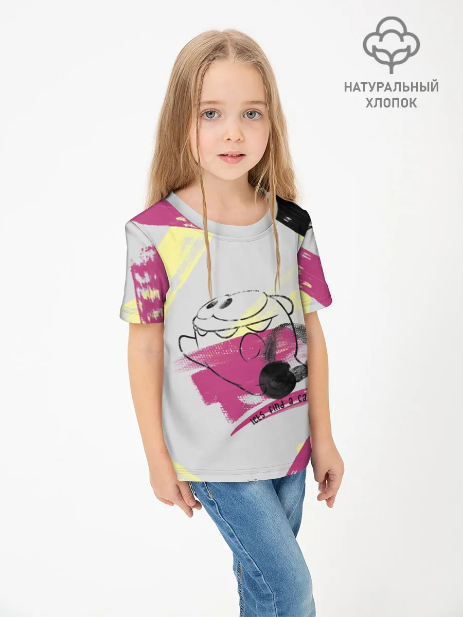 Детская футболка хлопок / Ам Ням DyePink