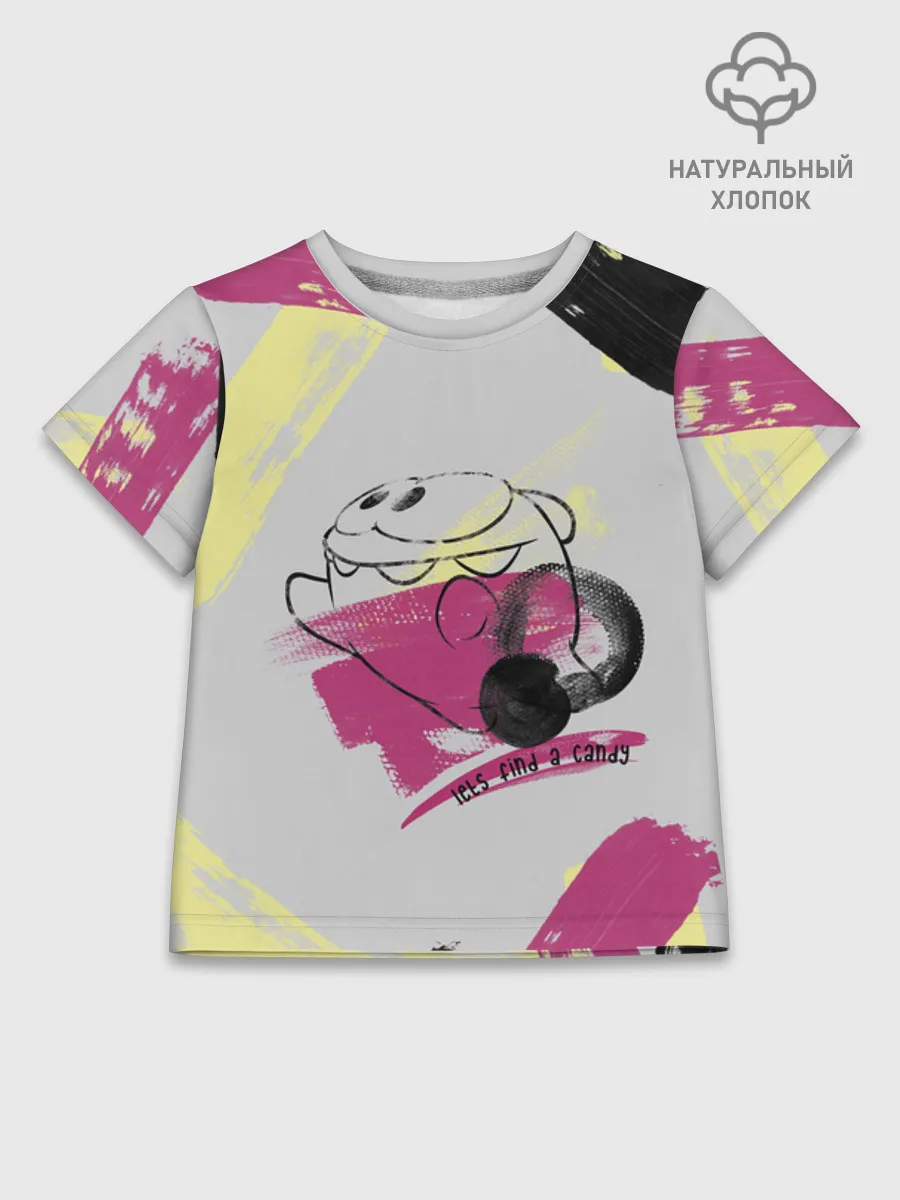 Детская футболка хлопок / Ам Ням DyePink