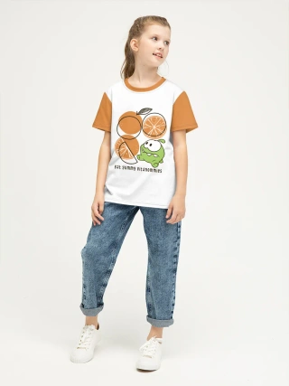 Детская футболка хлопок / P030_OmOrange