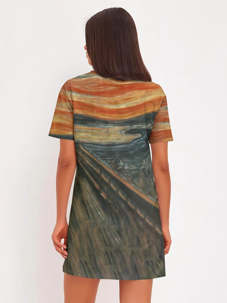 Женское платье хлопок / New Year, Крик