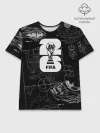Мужская базовая футболка хлопок / Fifa Black