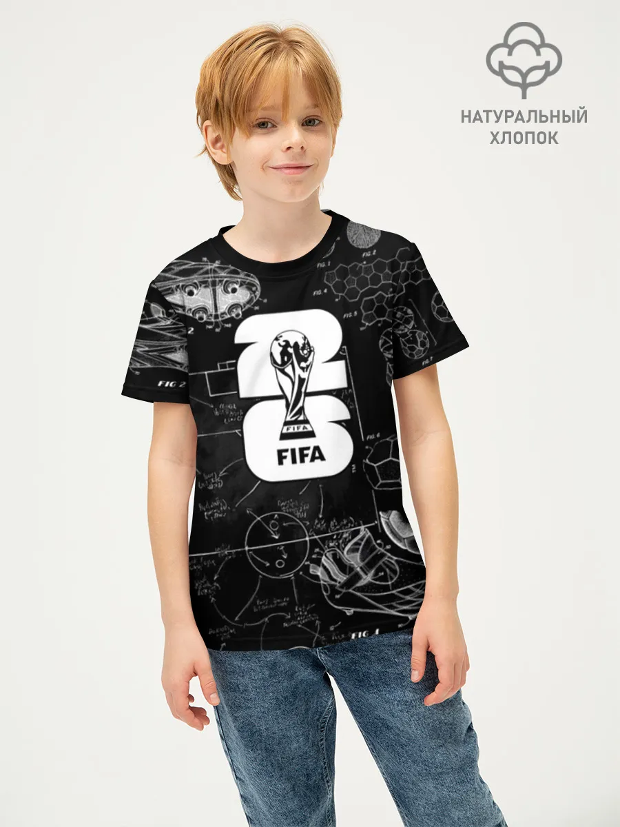 Детская футболка хлопок / Fifa Black