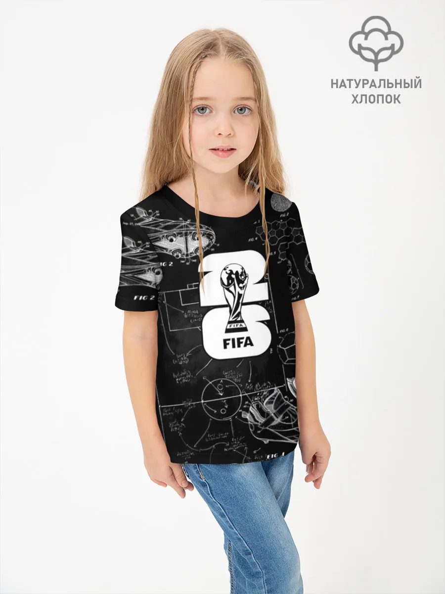 Детская футболка хлопок / Fifa Black