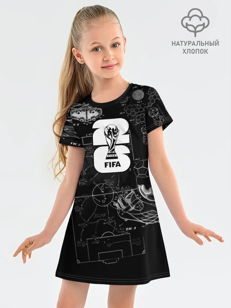 Детское платье хлопок / Fifa Black