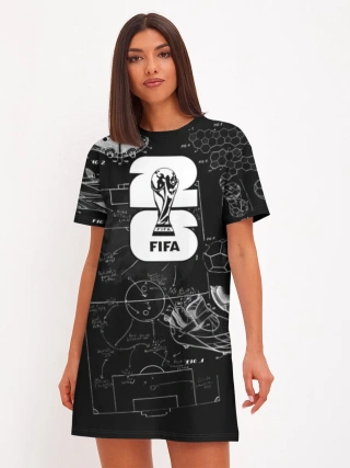 Женское платье хлопок / Fifa Black