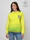 Худи женский база хлопок / Football Бразилия
