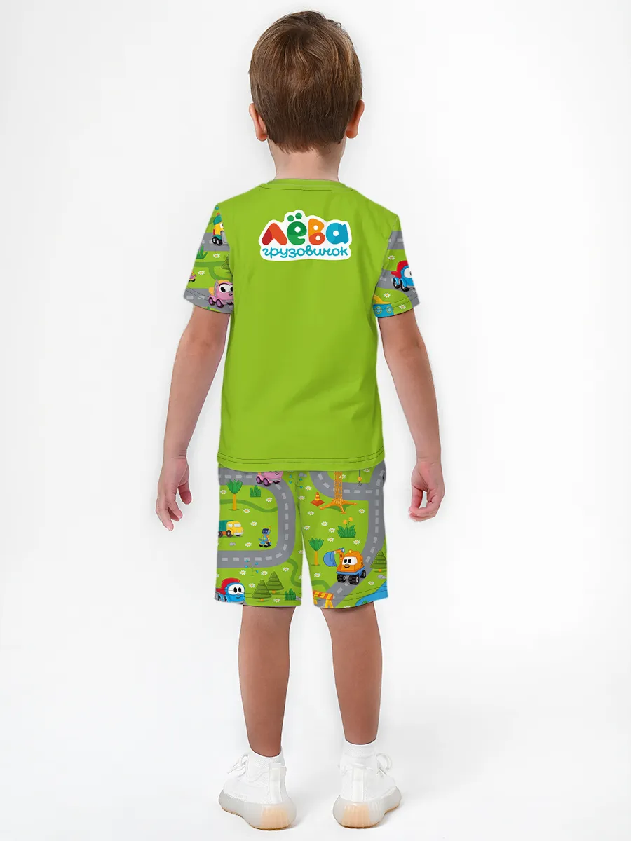 Детская пижама с шортами / P016_LevaGreen