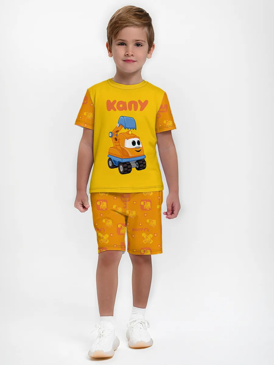 Детская пижама с шортами / Грузовичок Лёва KapuOrange