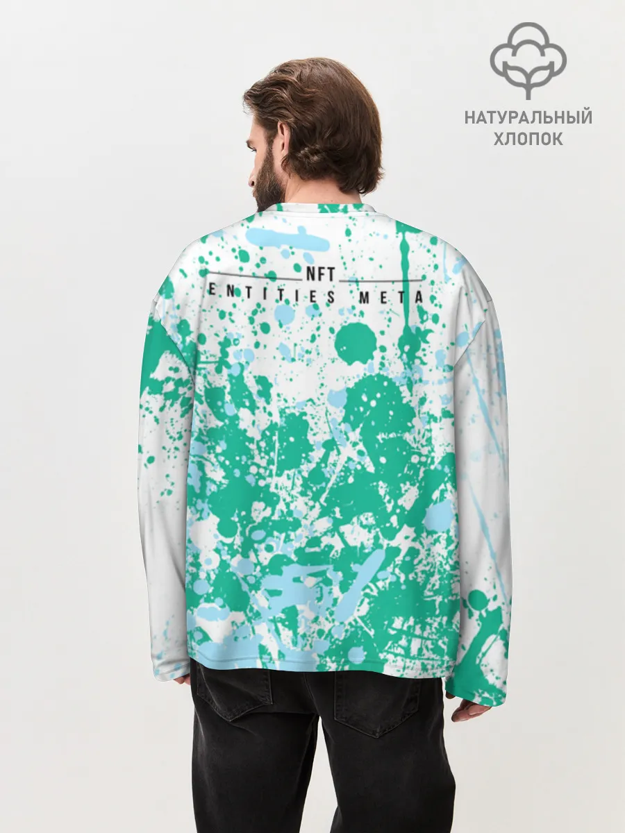 Мужской лонгслив оверсайз хлопок / Месси