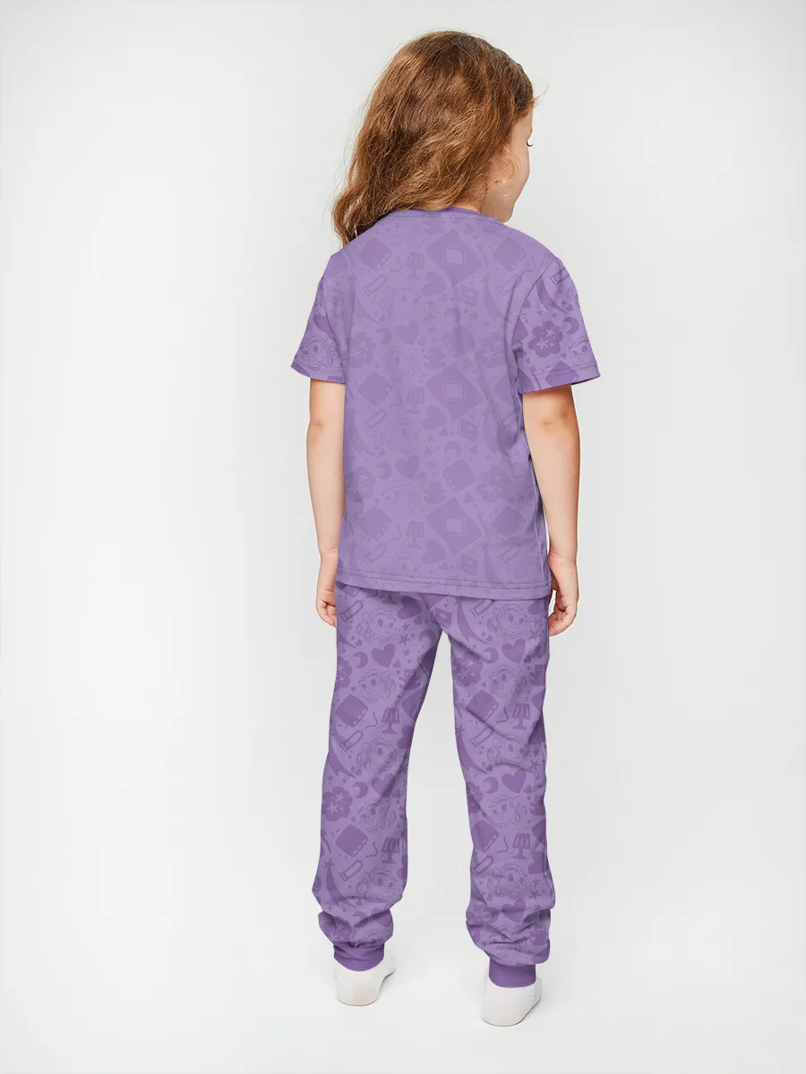 Детская пижама с брюками хлопок / P016_LeaViolet