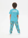 Детская пижама с брюками хлопок / Грузовичок Лёва LevaLightBlue