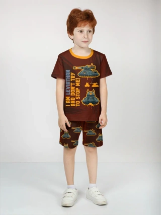 Детская пижама с шортами / Геранд Brown