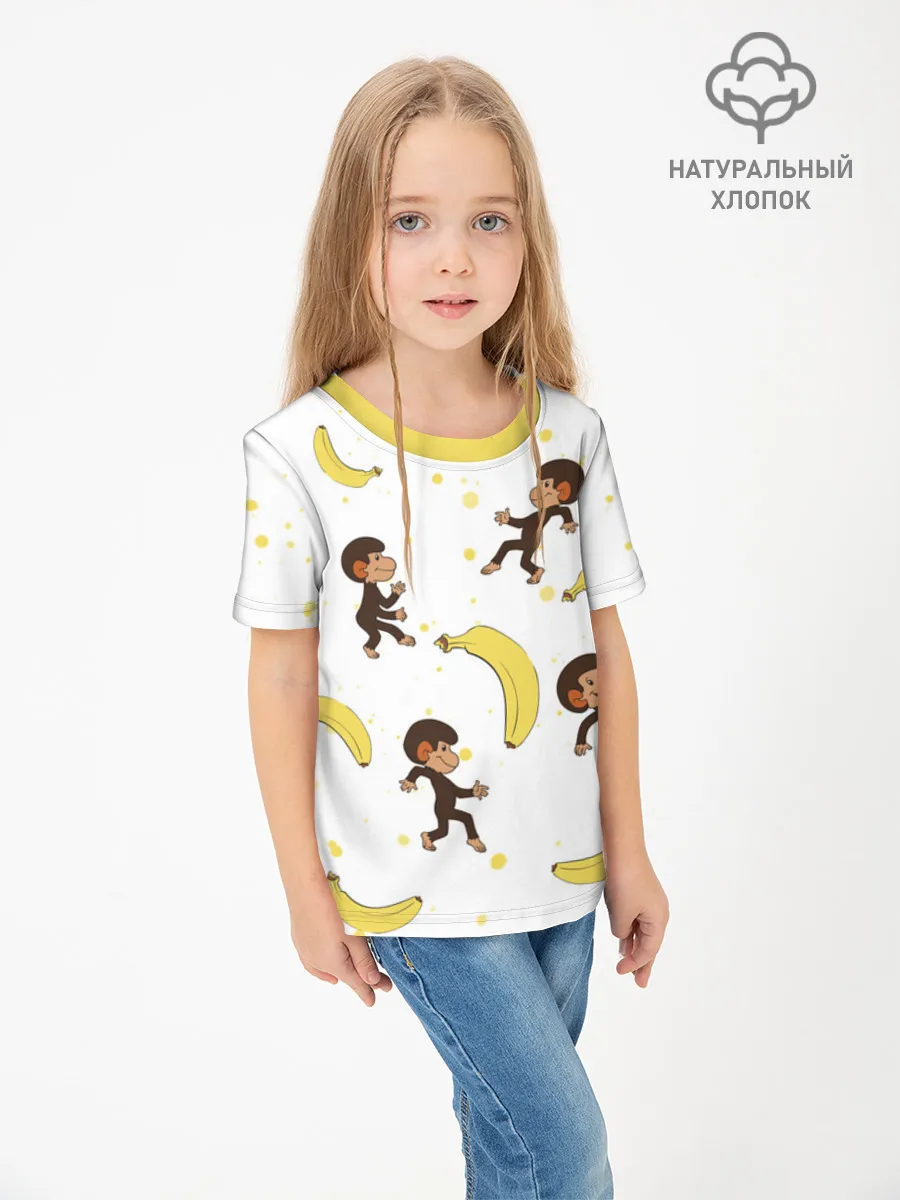 Детская футболка хлопок / Осторожно обезьянки