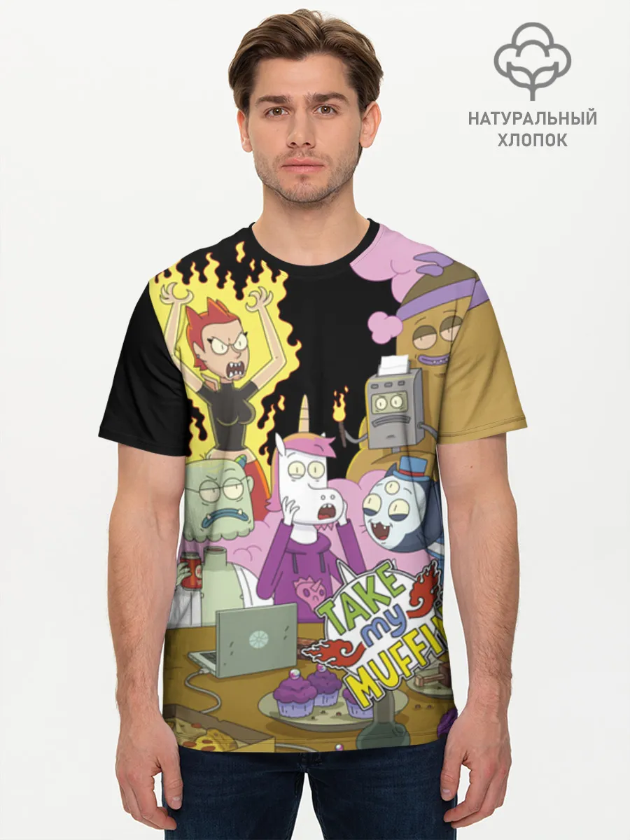 Мужская базовая футболка хлопок / Еake My Muffin BlackPoster