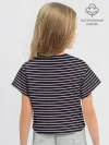 Футболка для девочки укороченная оверсайз хлопок / Дизайн #54188
