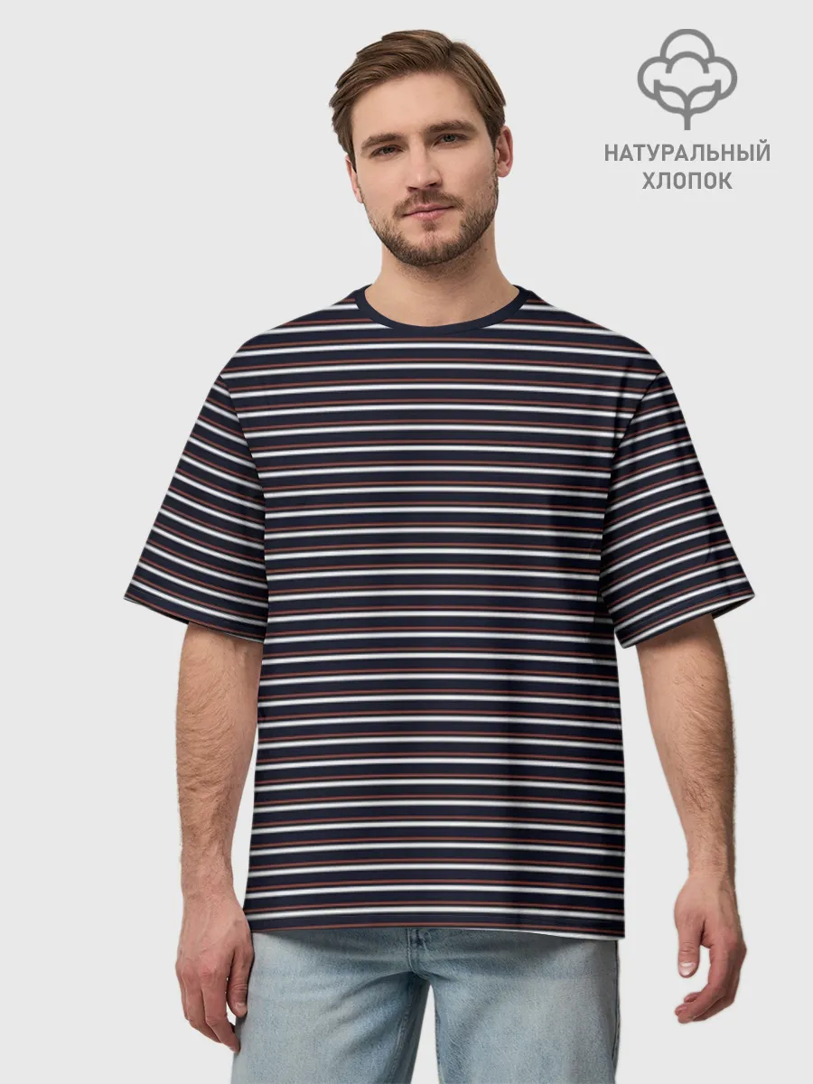 Мужская футболка оверсайз хлопок / Дизайн #54188