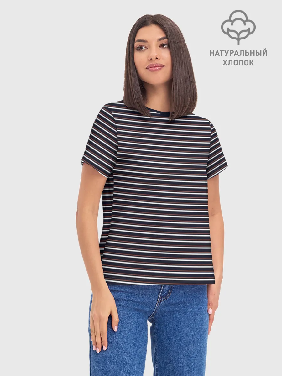 Женская базовая футболка хлопок / Дизайн #54188