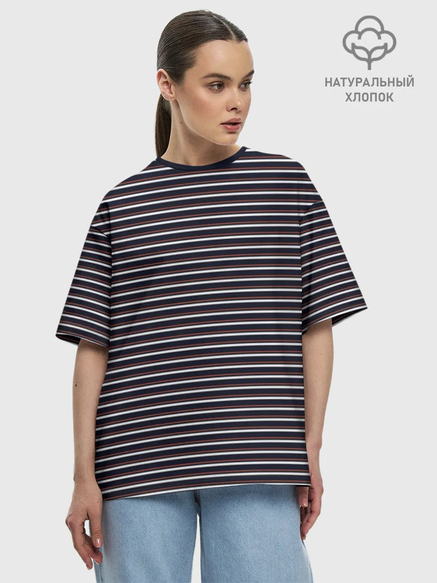 Женская футболка оверсайз хлопок / Дизайн #54188