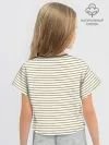 Футболка для девочки укороченная оверсайз хлопок / Дизайн #54187