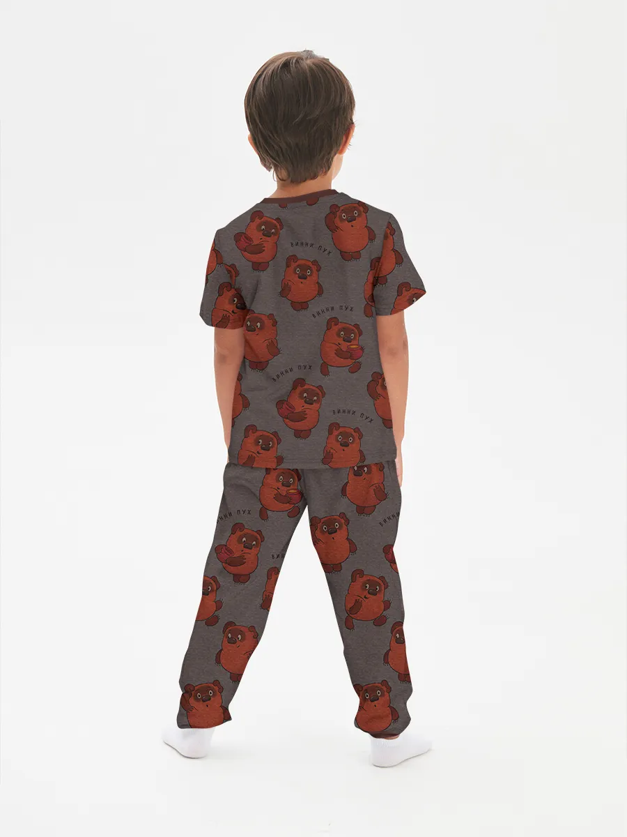 Детская пижама с брюками хлопок / Винни Пух Brown