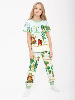 Детская пижама с брюками хлопок / Винни Пух Winnie_Forest