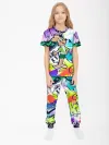 Детская пижама с брюками хлопок / Заяц Граффити
