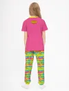 Детская пижама с брюками хлопок / P014_ОКZoStripes