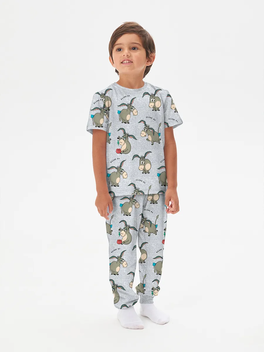 Детская пижама с брюками хлопок / Ослик ИА Grey