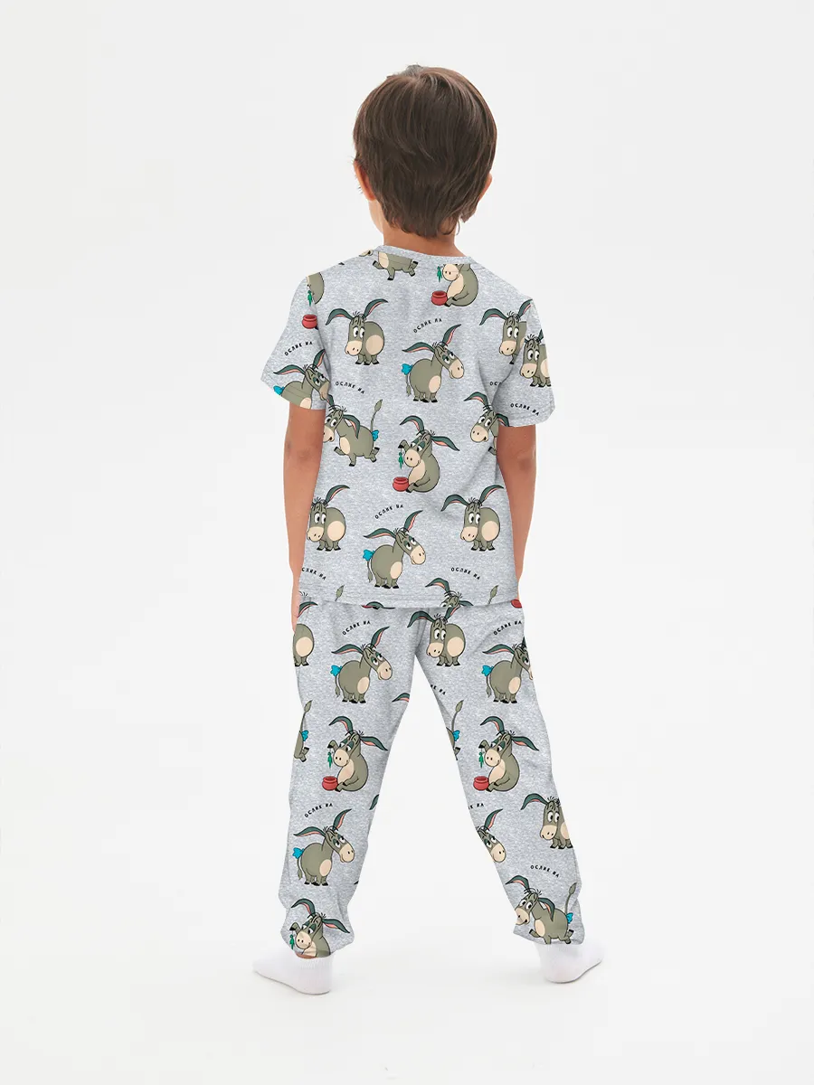 Детская пижама с брюками хлопок / Ослик ИА Grey