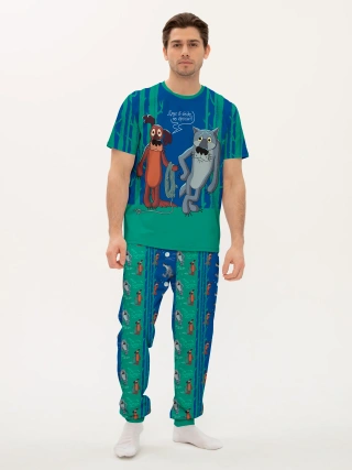 Мужская пижама с брюками / Жил-был пёс BlueGreen