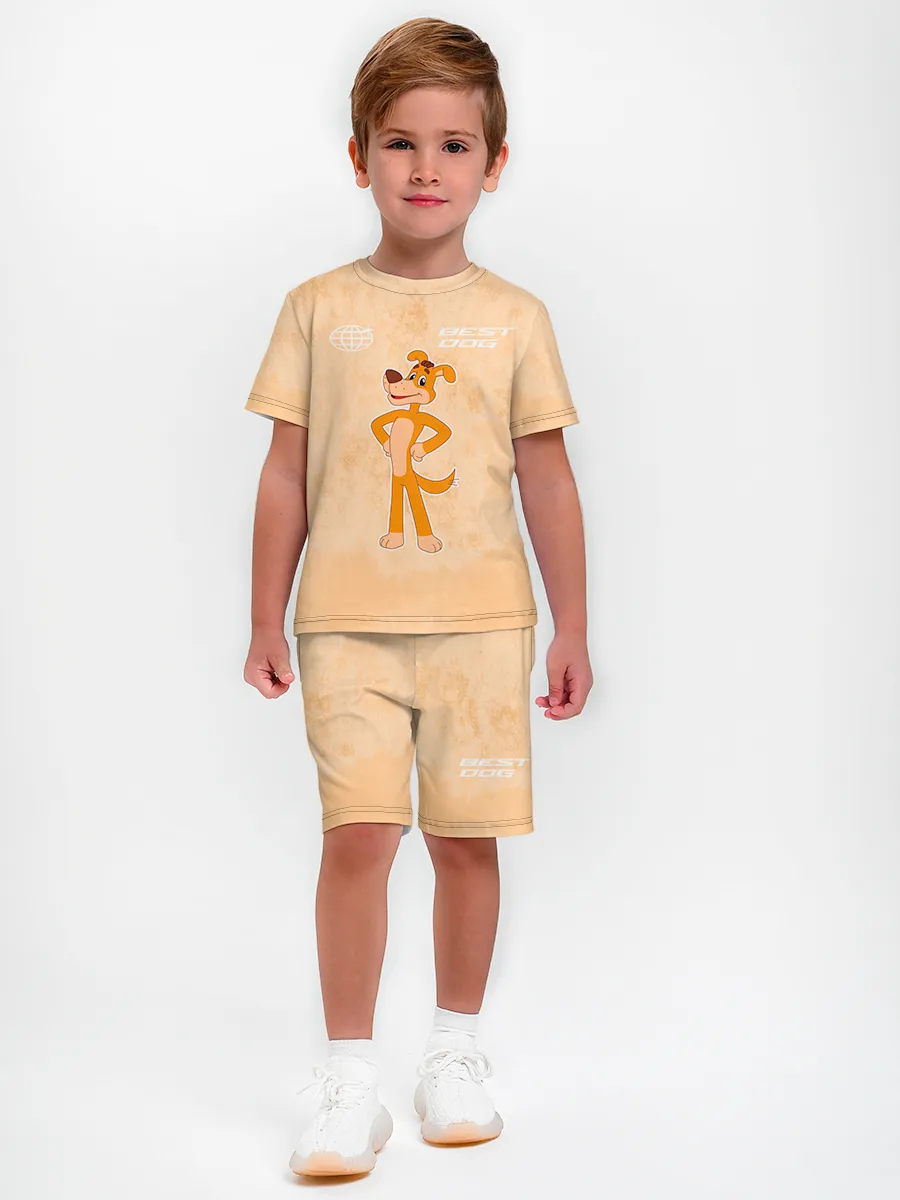 Детская пижама с шортами / P014_ProstokvashenoBeige