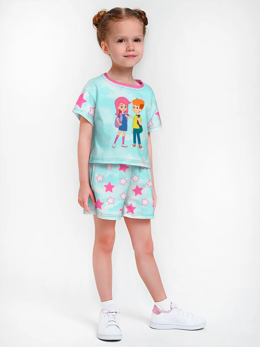 Девочкина пижама с шортами / P014_ProstokvashenoStar