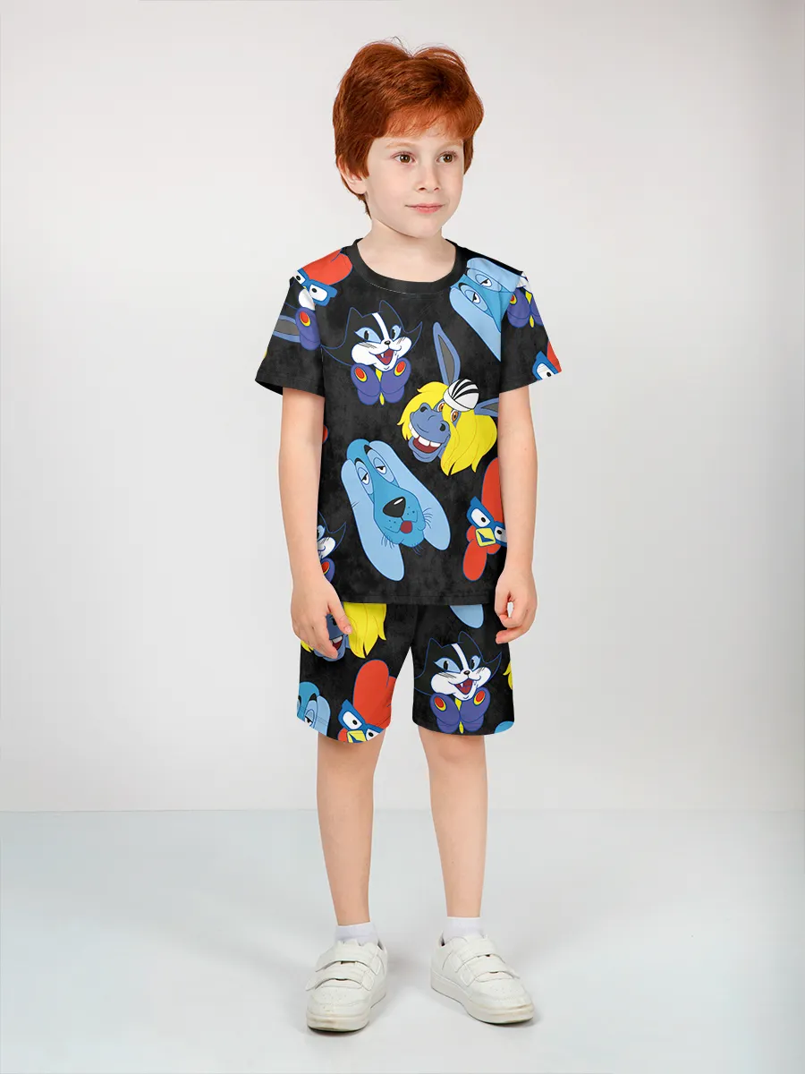 Детская пижама с шортами / P014_BMBlack