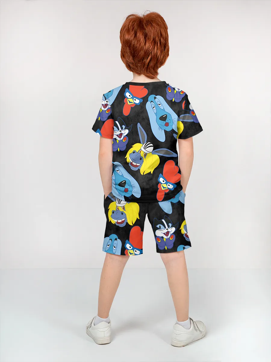 Детская пижама с шортами / P014_BMBlack