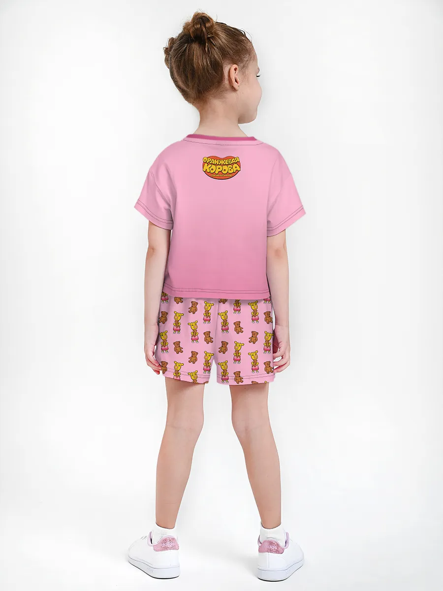 Девочкина пижама с шортами / P014_ОКZoPink