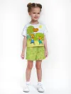Девочкина пижама с шортами / P014_ОКZoBoGreen