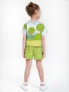 Девочкина пижама с шортами / P014_ОКZoBoGreen
