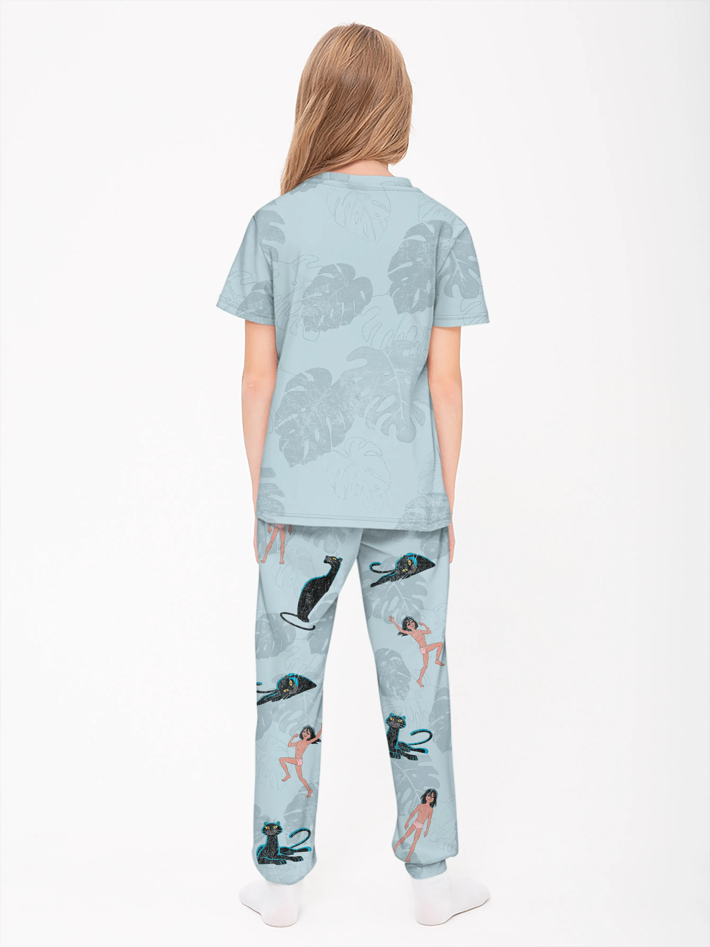 Детская пижама с брюками хлопок / P006_BagiraBlue_KPJ