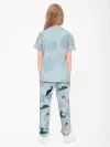 Детская пижама с брюками хлопок / P006_BagiraBlue_KPJ