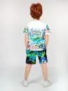 Детская пижама с шортами / P014_WolfGraffiti