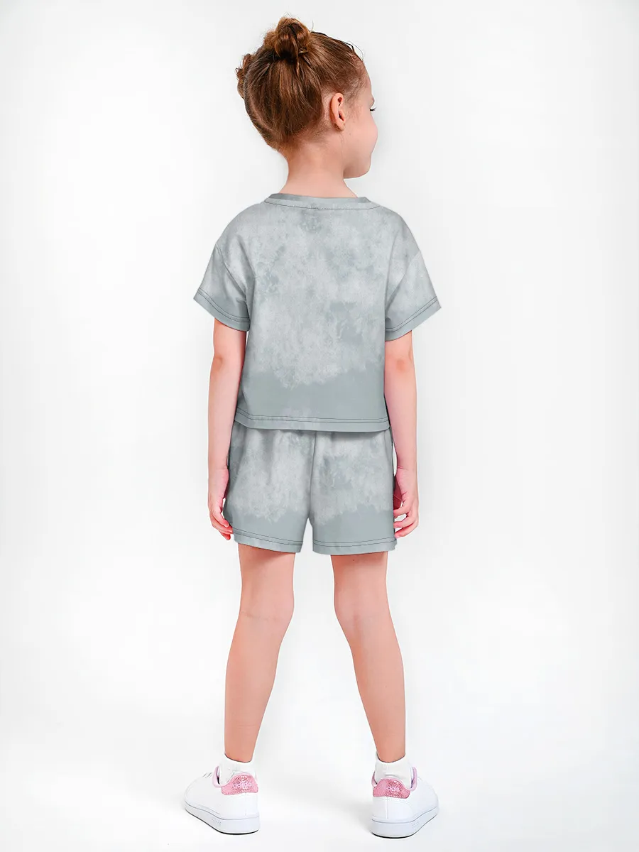 Девочкина пижама с шортами / P014_ProstokvashenoGrey