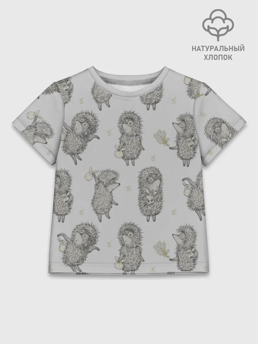 Детская футболка хлопок / Ёжик в тумане Grey
