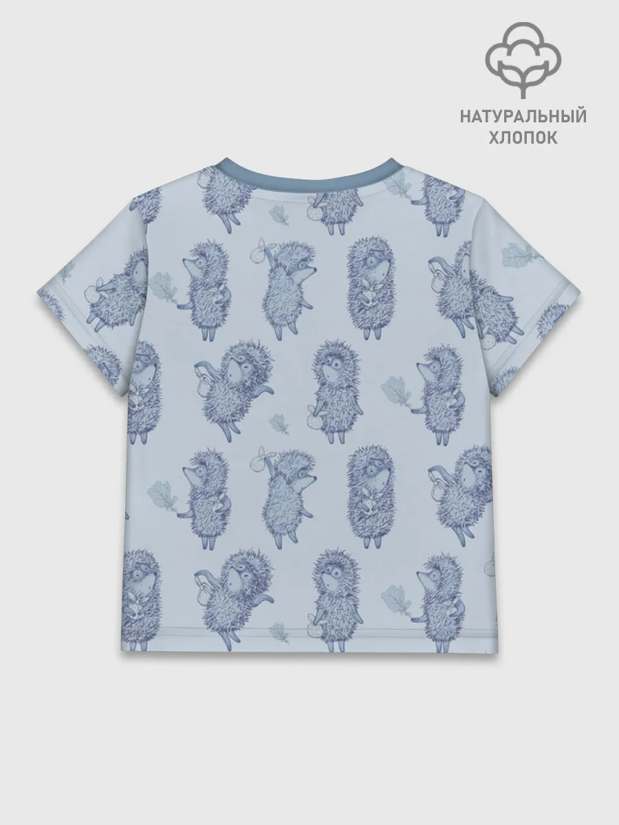 Детская футболка хлопок / Ёжик в тумане Blue