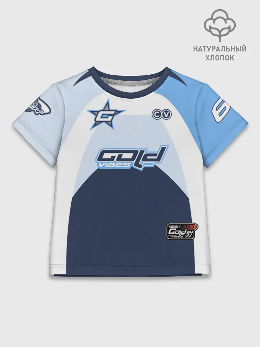 Детская футболка хлопок / Шайбу Шайбу ShaibaBlue